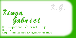 kinga gabriel business card